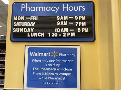 At your local Walmart Pharmacy, we know how important it is to get your prescriptions right when you need them. . Walmart pharmacy lunch hours